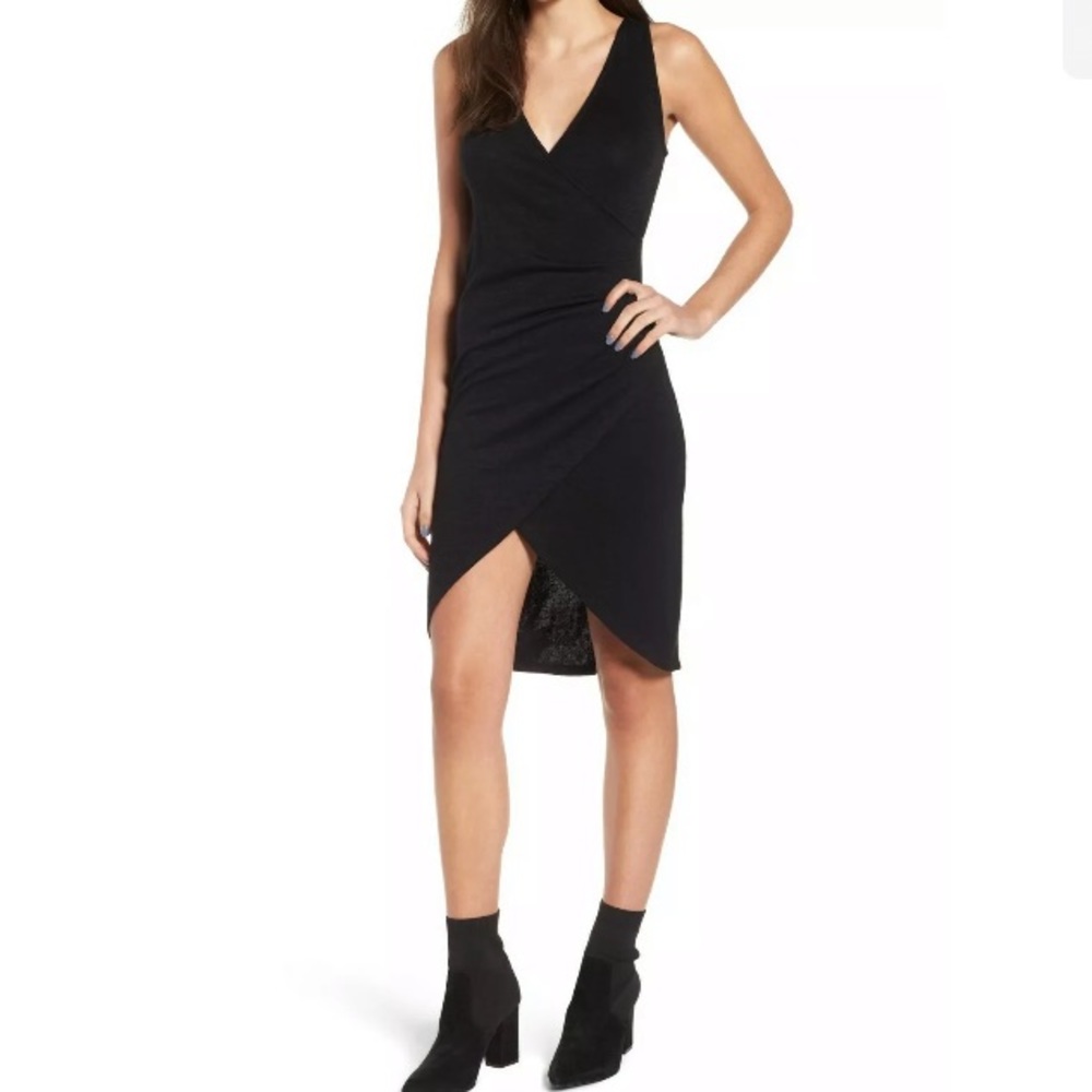 Leith Melange Faux Wrap Dress size M